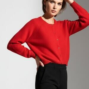 NWT Rumored Vibrant Red Women's Seabrook Cardigan XL
